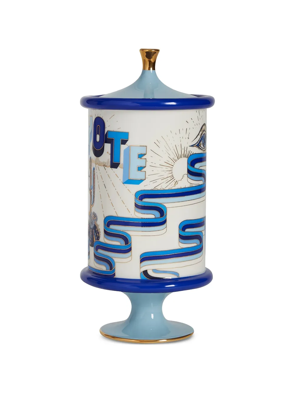  Jonathan Adler Cactus-graphic Druggist Vase - Neutrals 