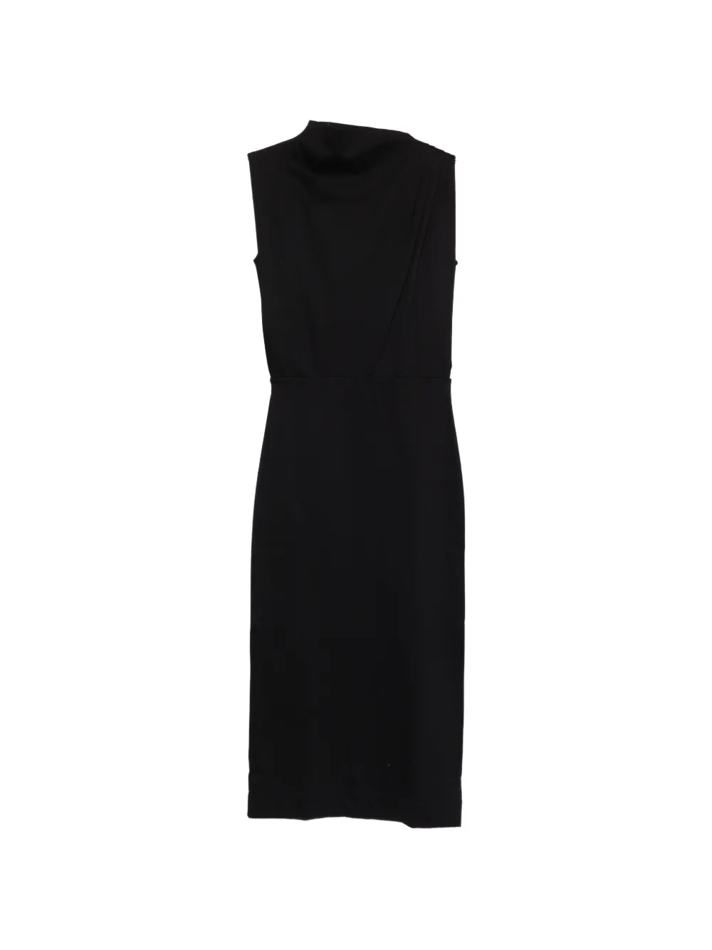 Soeur Gemma draped sleeveless midi dress - Nero