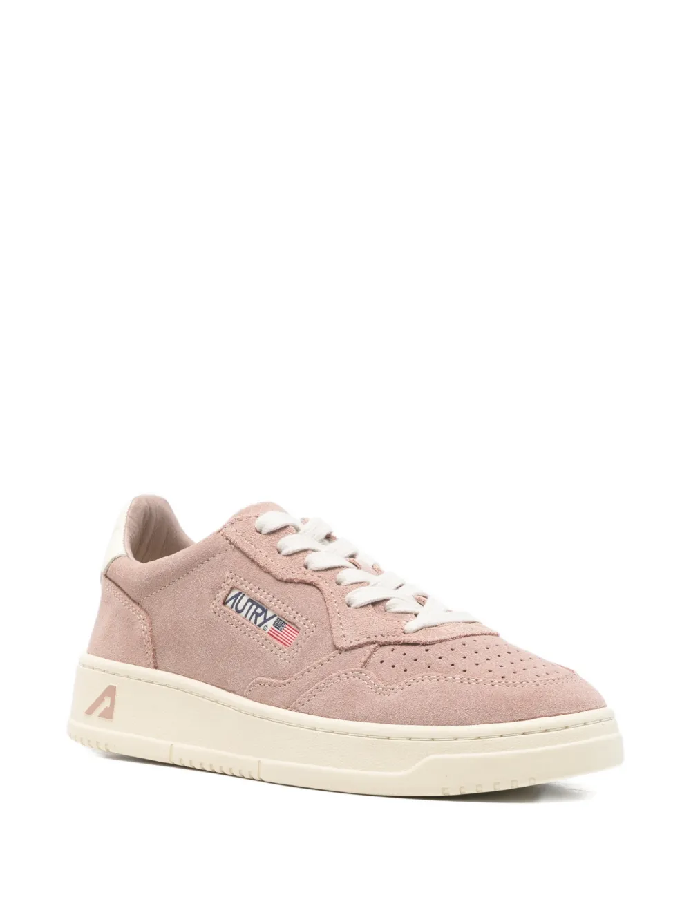 Autry Medalist geperforeerde sneakers Beige