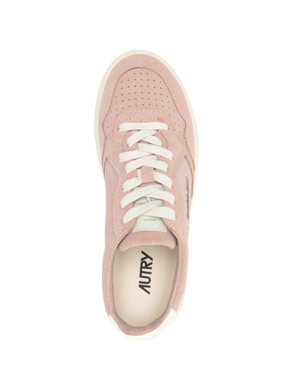 Autry Medalist geperforeerde sneakers Beige