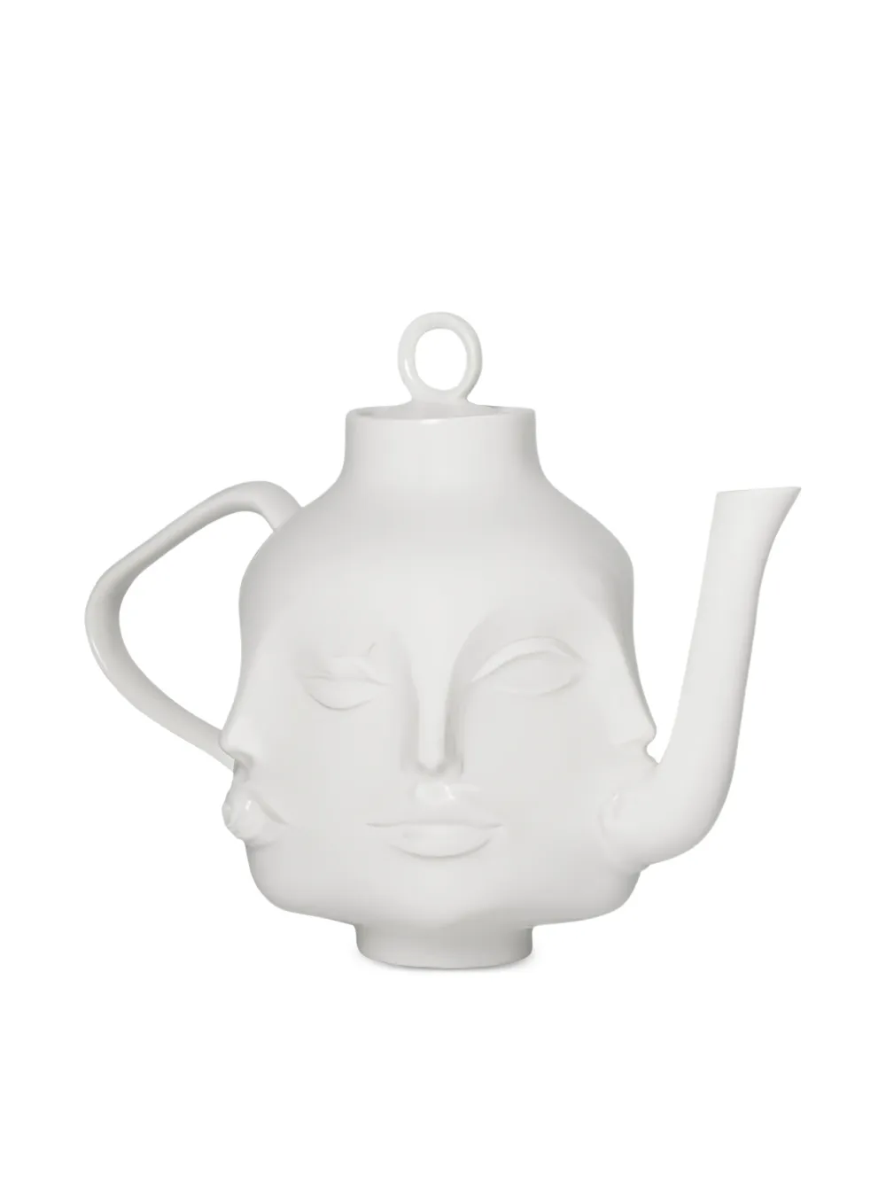  Jonathan Adler Face-motif Teapot - White 