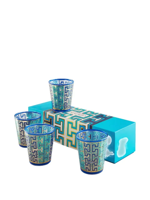 Jonathan Adler geometric-pattern glass (set of four)