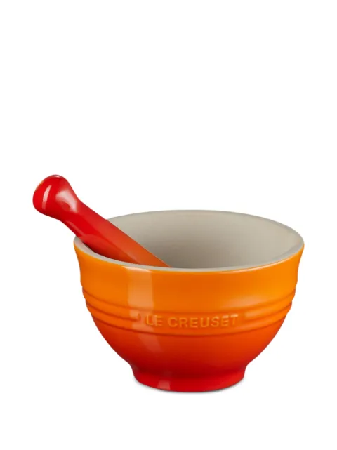 Le Creuset orange mortar and pestle