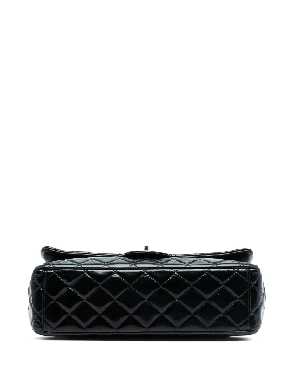 2014 Jumbo Classic Patent Double Flap Shoulder Bag