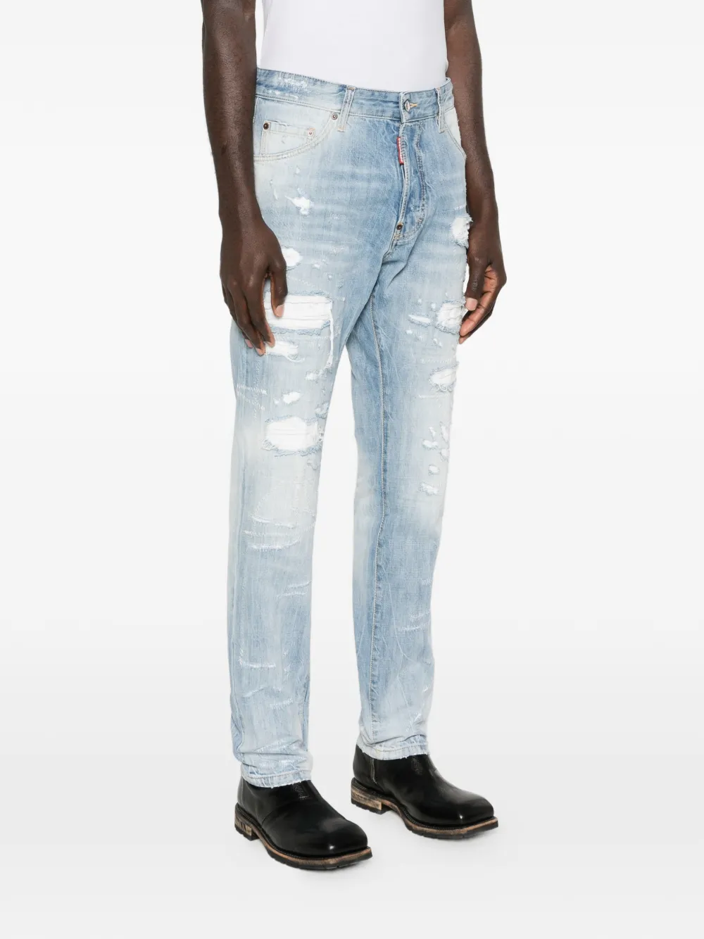  Dsquared2 Teddy Distressed Jeans - Blue 