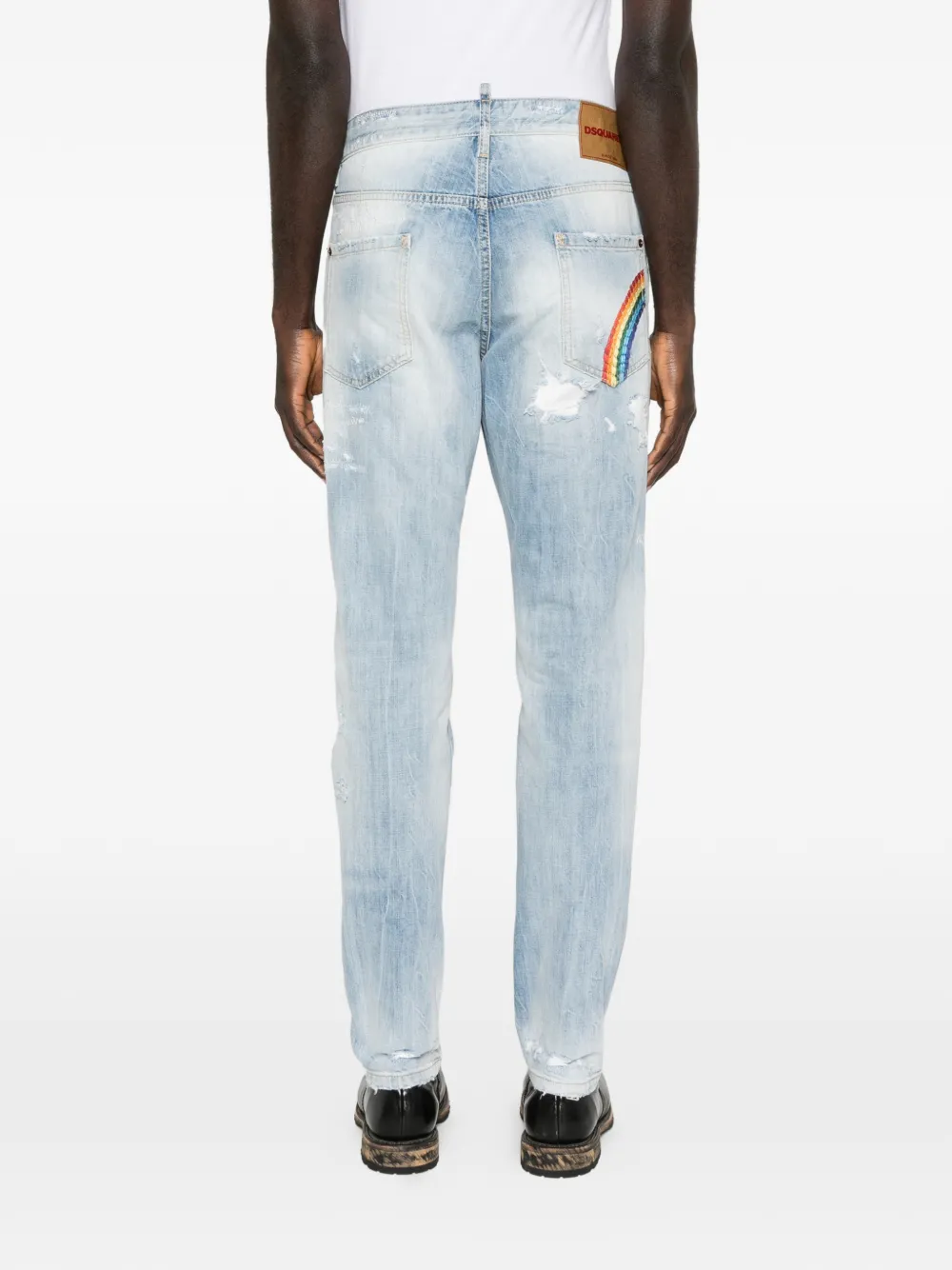 DSQUARED2 Teddy gerafelde jeans Blauw