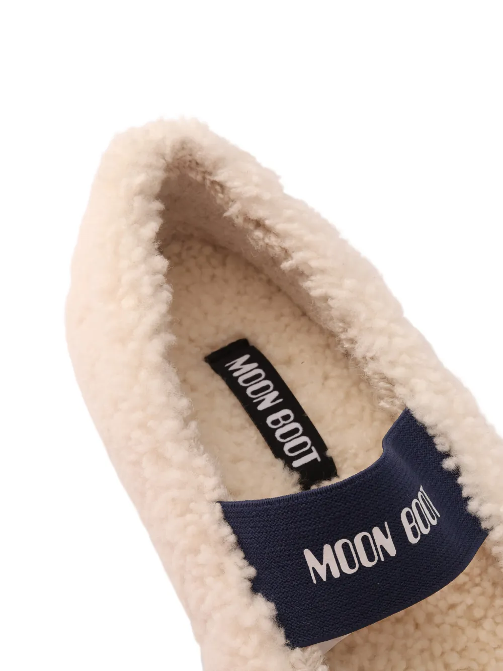 Moon Boot shearling strap ballet flat Beige