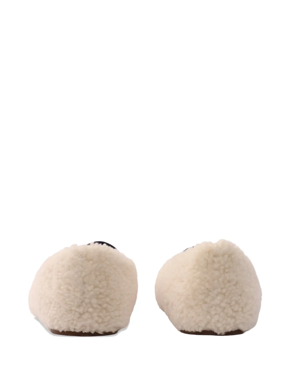 Moon Boot shearling strap ballet flat Beige