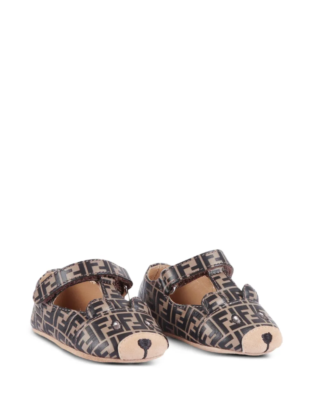 Fendi Kids Sandalen mit Bärenmotiv mit FF - Braun