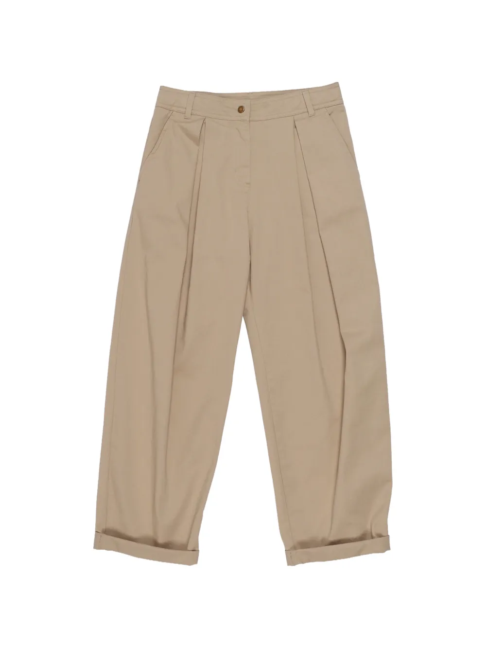 Moncler Enfant Broek met geplooid detail Beige