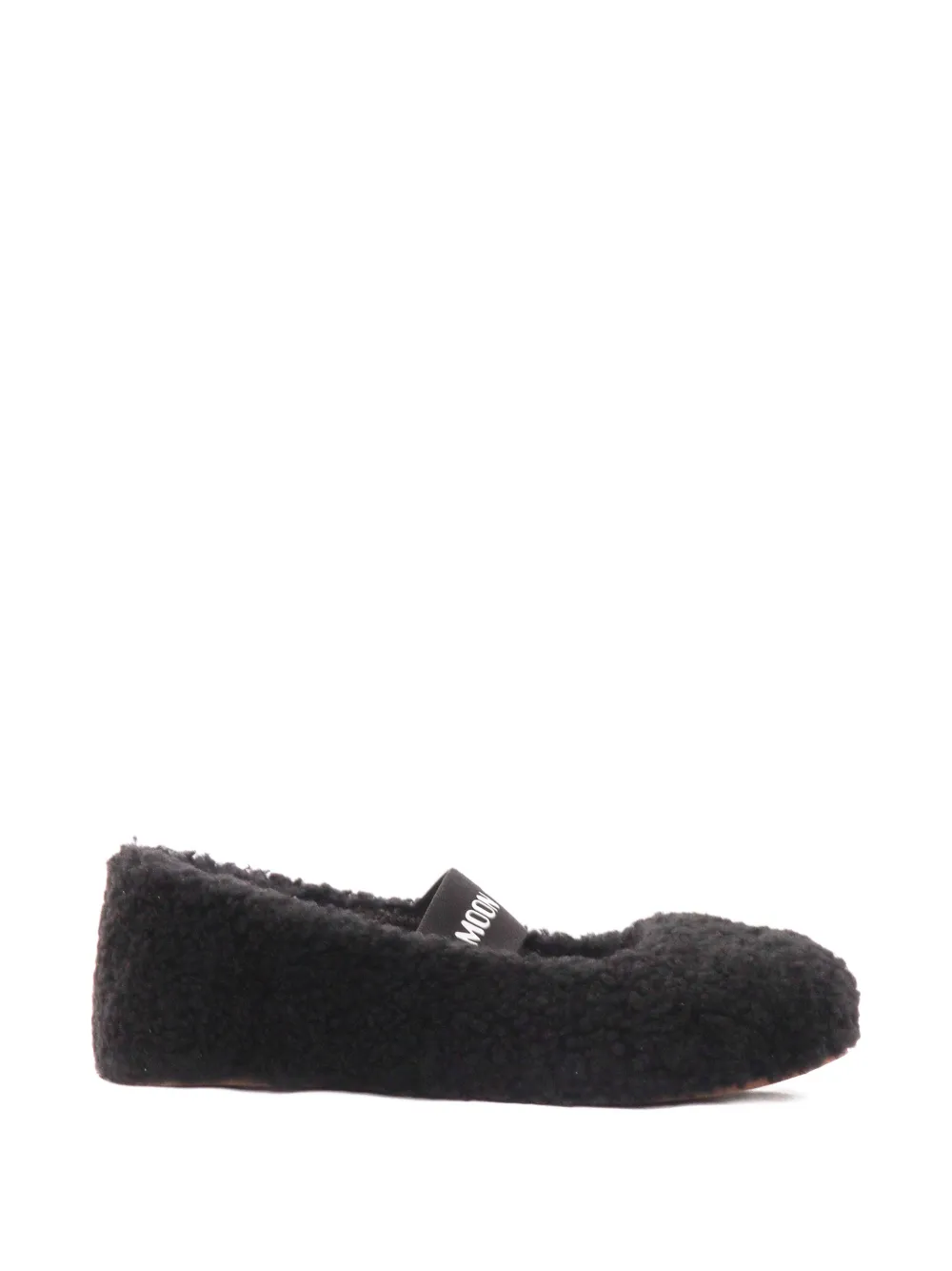 Moon Boot shearling ballerina flats - Nero