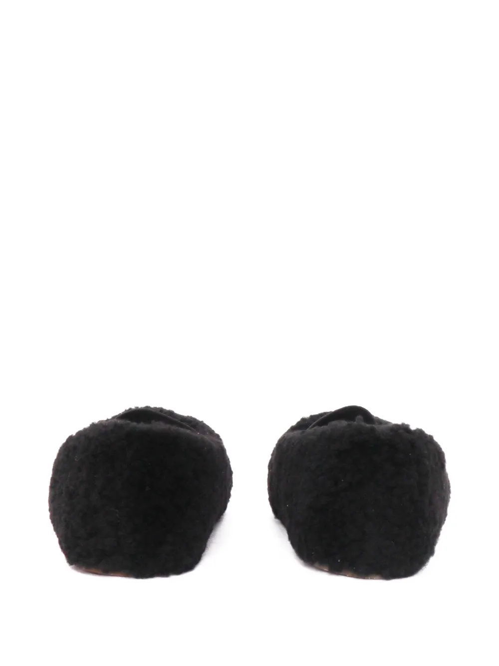 Moon Boot shearling ballerina flats Zwart