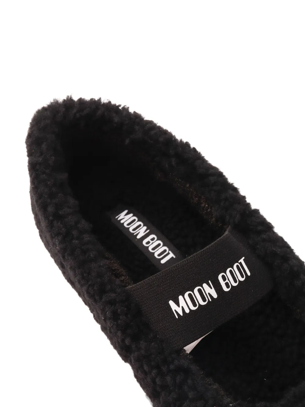 Moon Boot shearling ballerina flats Zwart