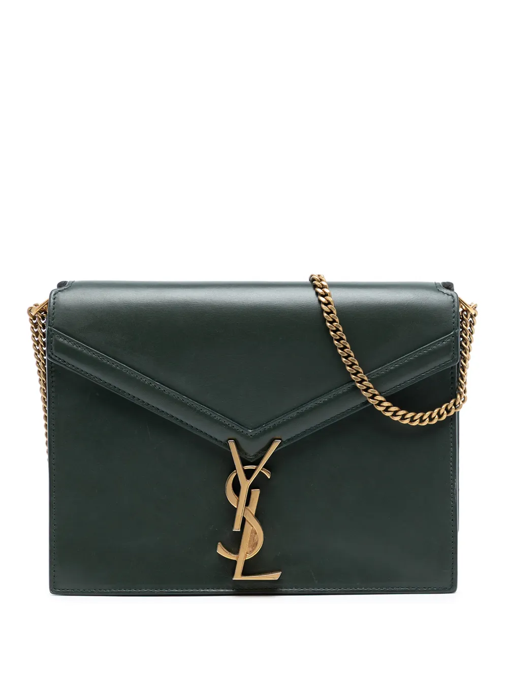 Saint Laurent Pre-Owned 2019 Smooth Calfskin Monogram Cassandra Clasp Bag shoulder bag - Verde