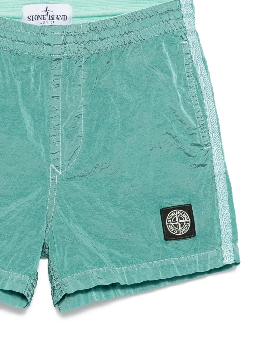 Side-Stripe Logo Patch Swimwear