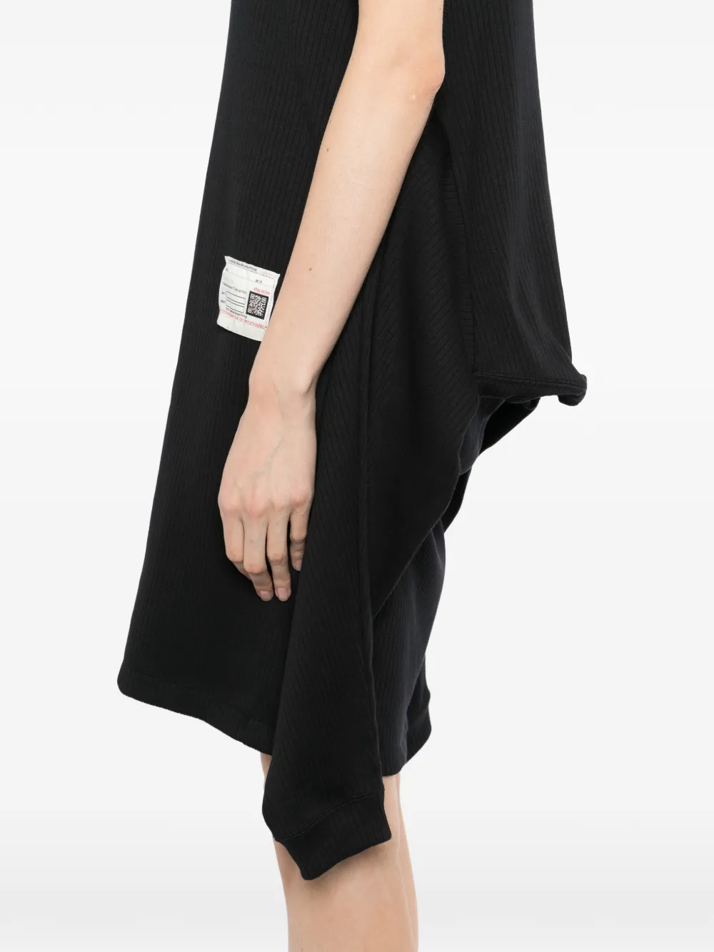 Maison MIHARA YASUHIRO Mini-jurk met logopatch Zwart