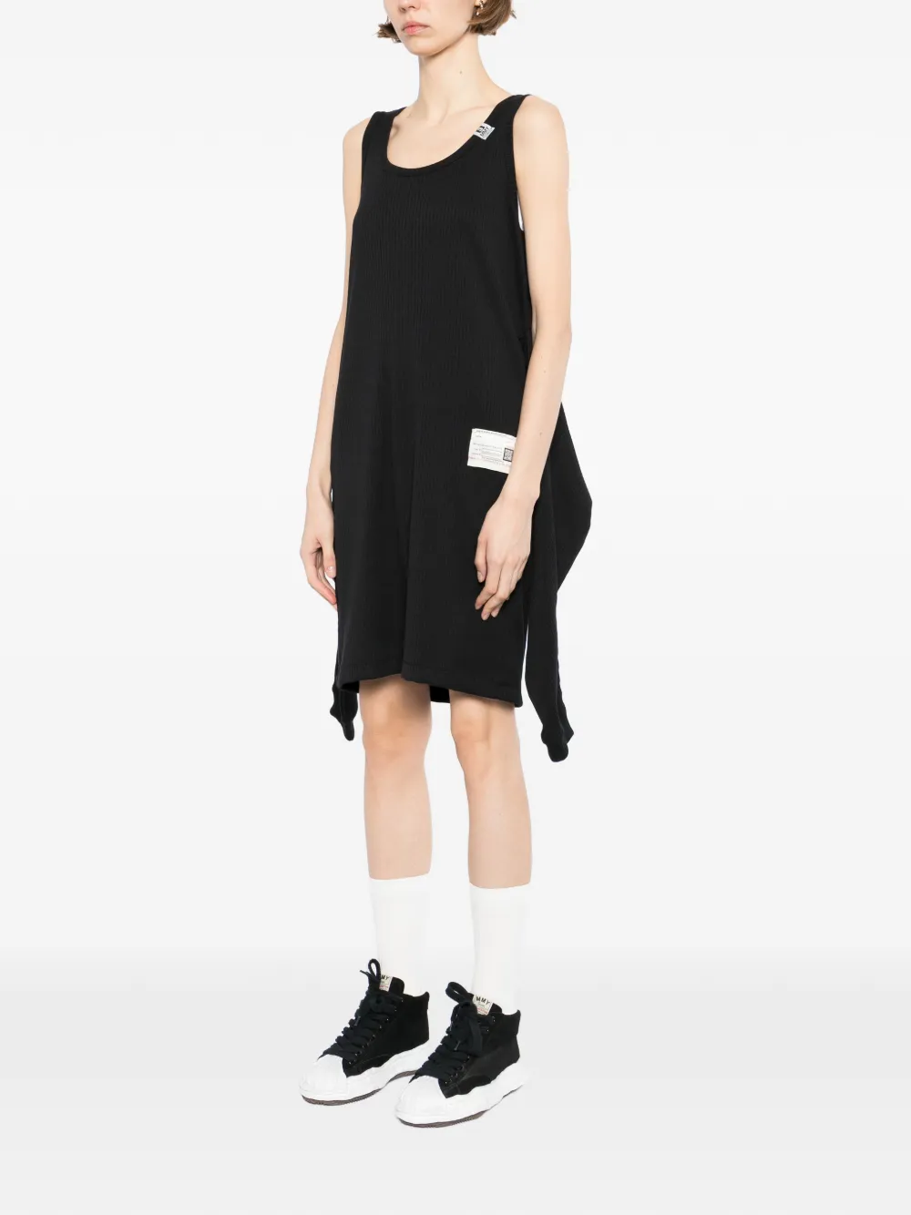 Maison MIHARA YASUHIRO Mini-jurk met logopatch Zwart