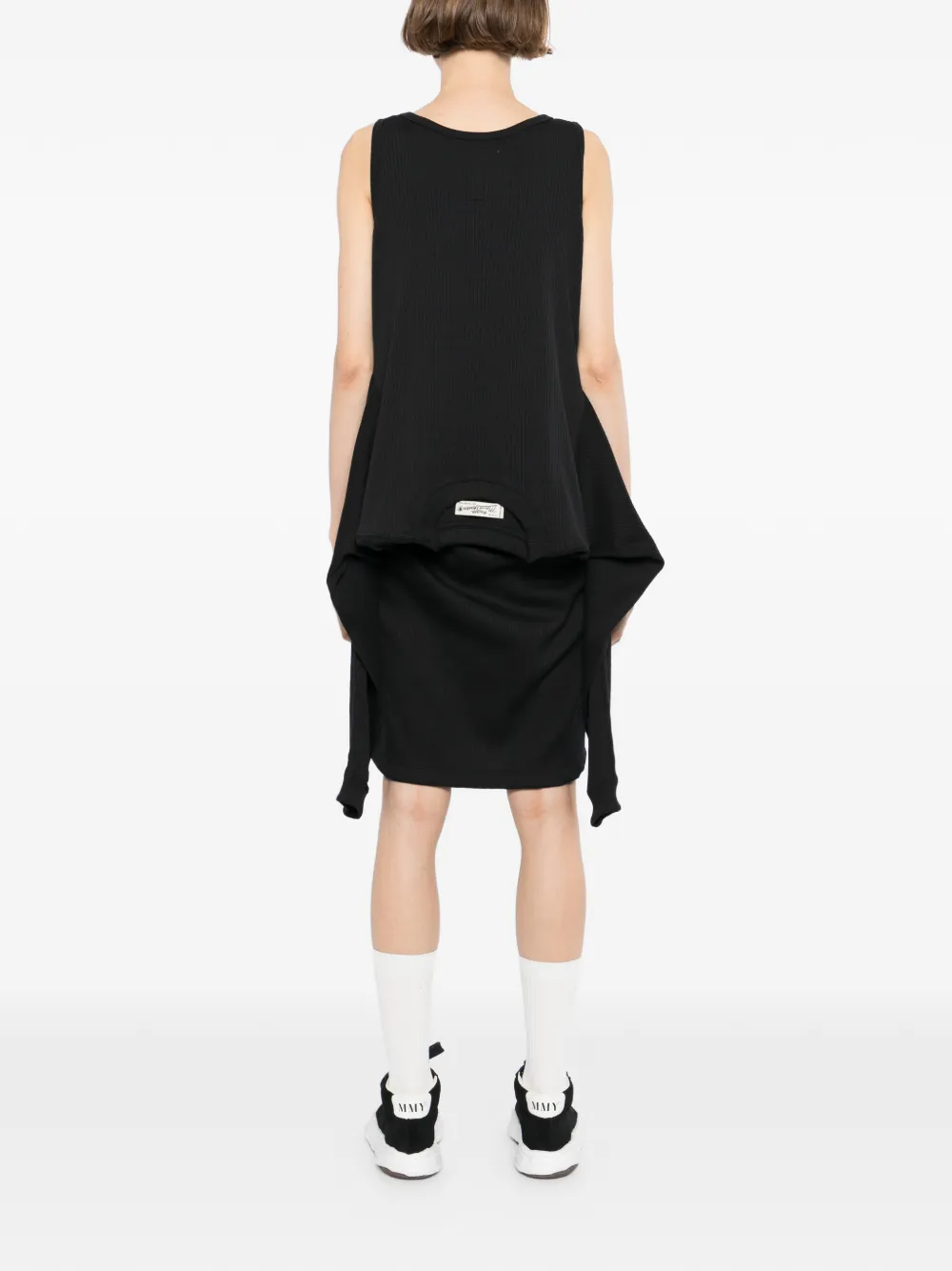 Maison MIHARA YASUHIRO Mini-jurk met logopatch Zwart