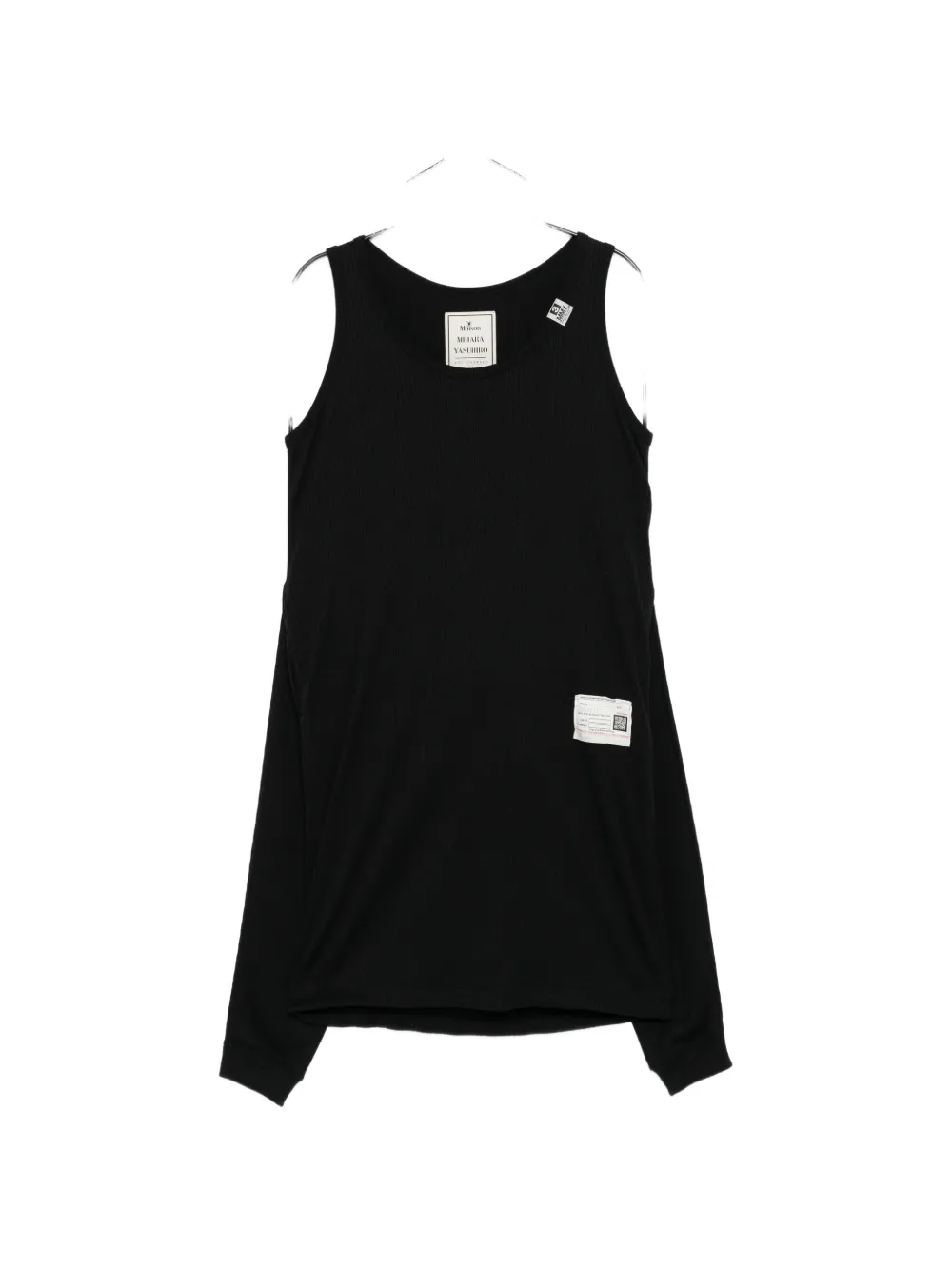 Maison MIHARA YASUHIRO logo-patch mini dress - Nero