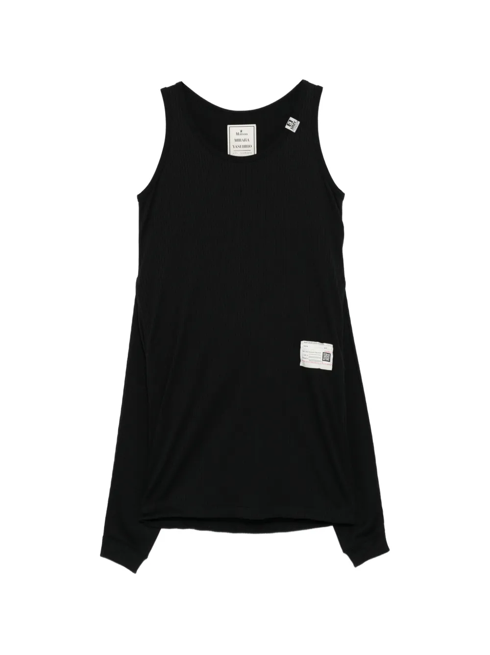 Maison MIHARA YASUHIRO logo-patch mini dress - Nero