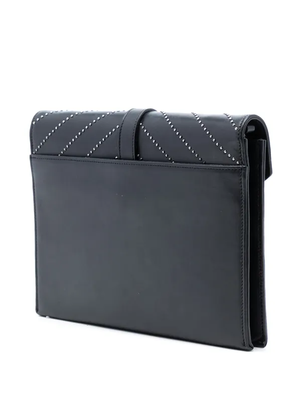 Saint Laurent Pre-Owned 2014 スタッズ シェブロン カーフスキン 