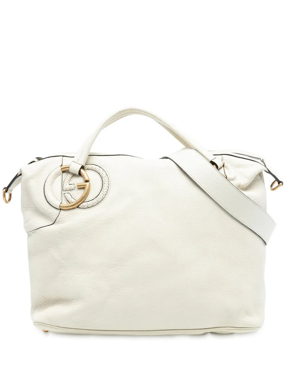 Gucci Pre-Owned 2016-2025 Leather Twill satchel - Bianco