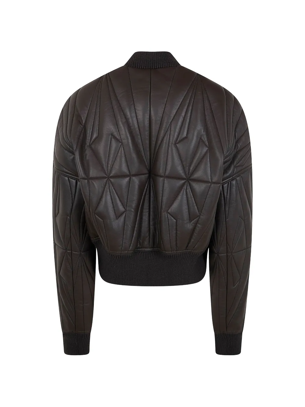  Moncler + Rick Owens Leather Bomber Jacket - Brown 