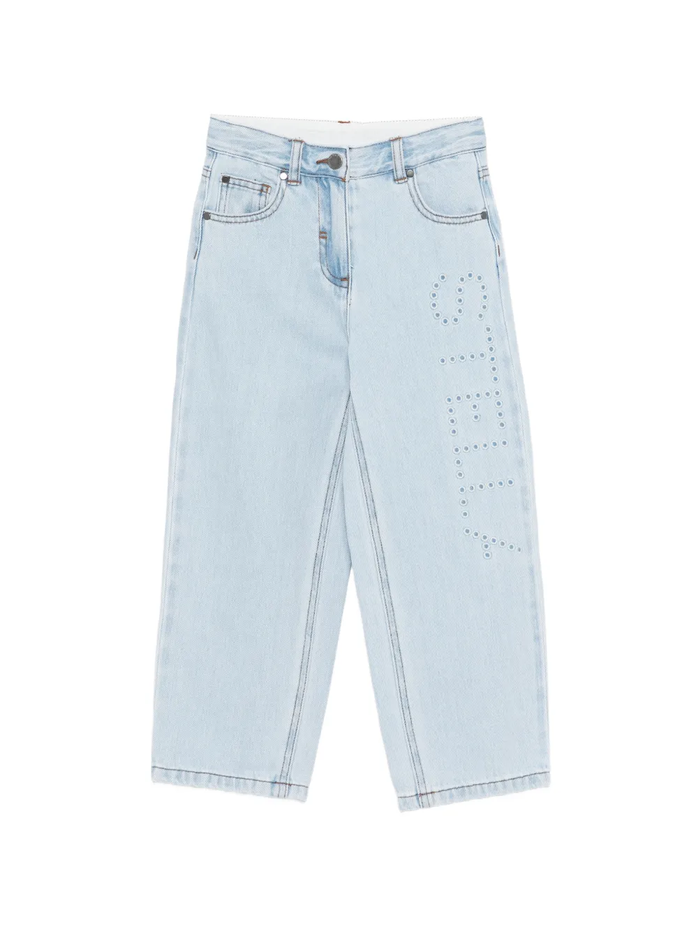 Stella McCartney Kids embroidered jeans - Blu