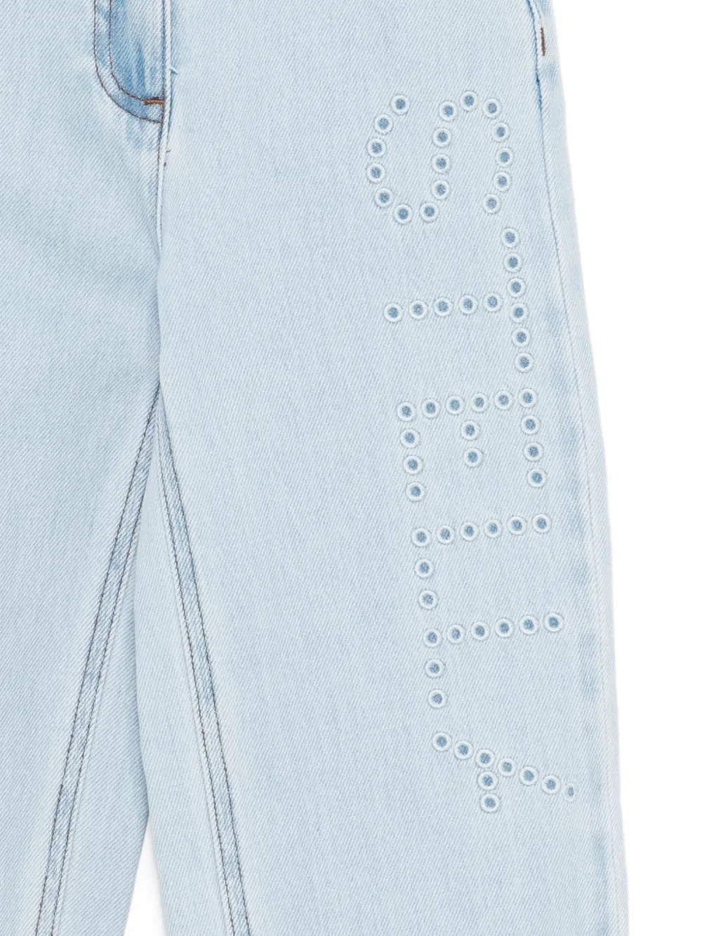  Stella Mccartney Kids Eyelet Jeans - Blue 