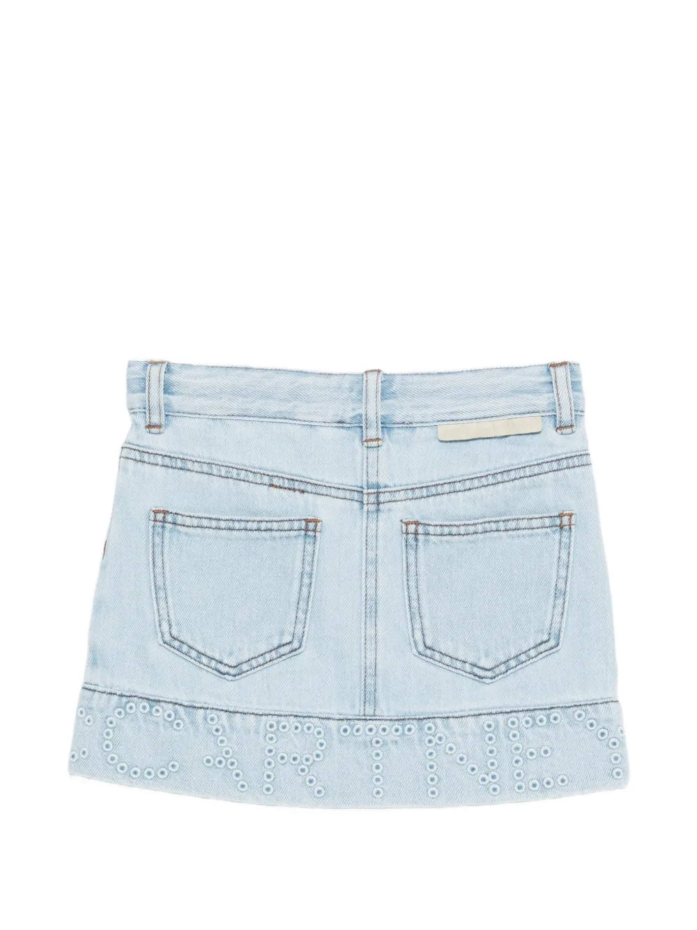 Stella McCartney Kids Mini-rok met ringlets Blauw