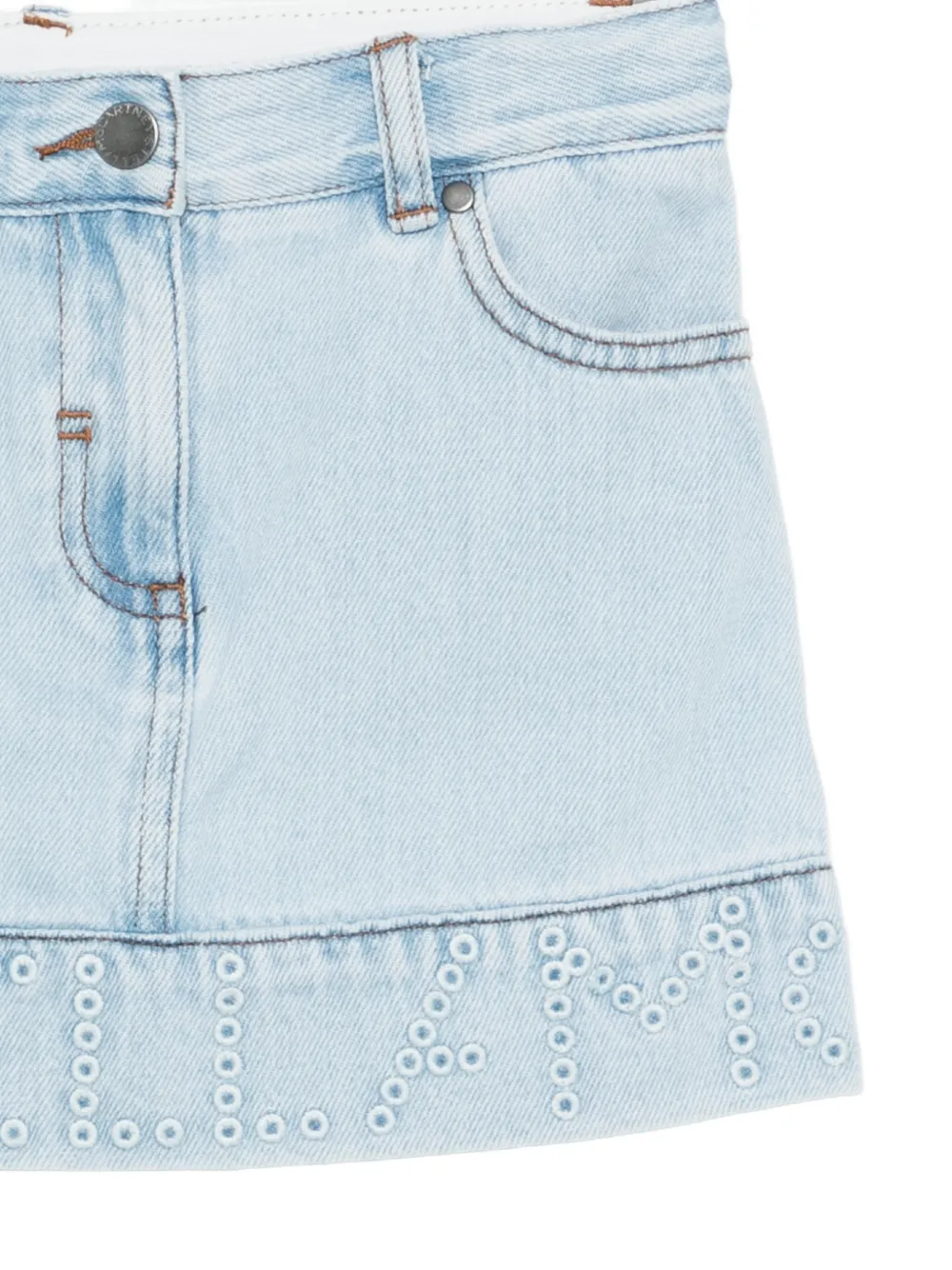 Stella McCartney Kids Mini-rok met ringlets Blauw