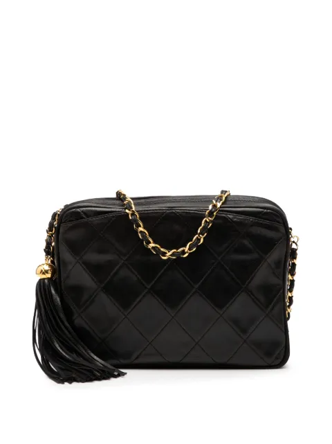 CHANEL Pre-Owned 1991-1994 CC Quilted Lambskin Tassel Camera Bag crossbody bag