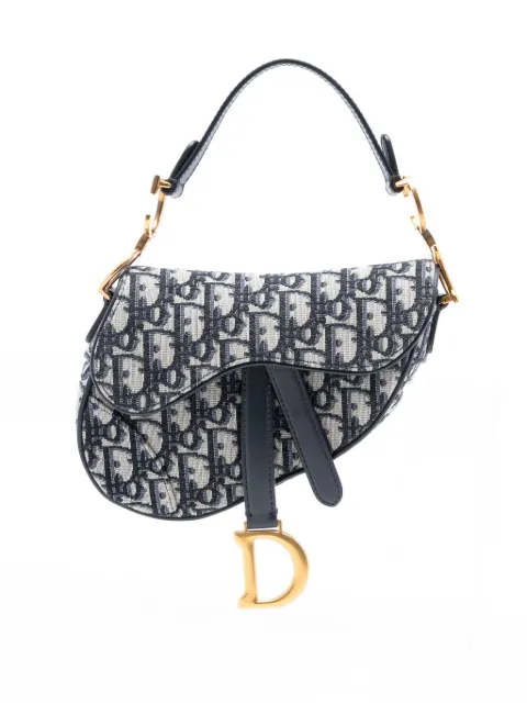 Christian Dior Pre-Owned 2019 Mini Oblique Canvas Saddle Bag satchel