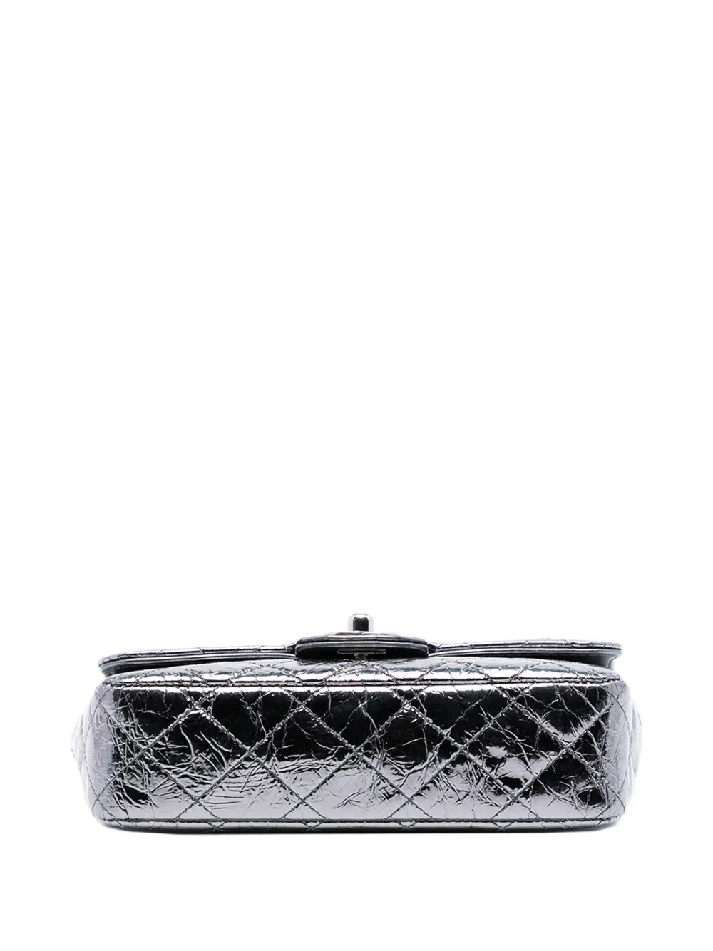 2020 Mini Quilted Metallic Calfskin Ring Top Handle Flap Satchel
