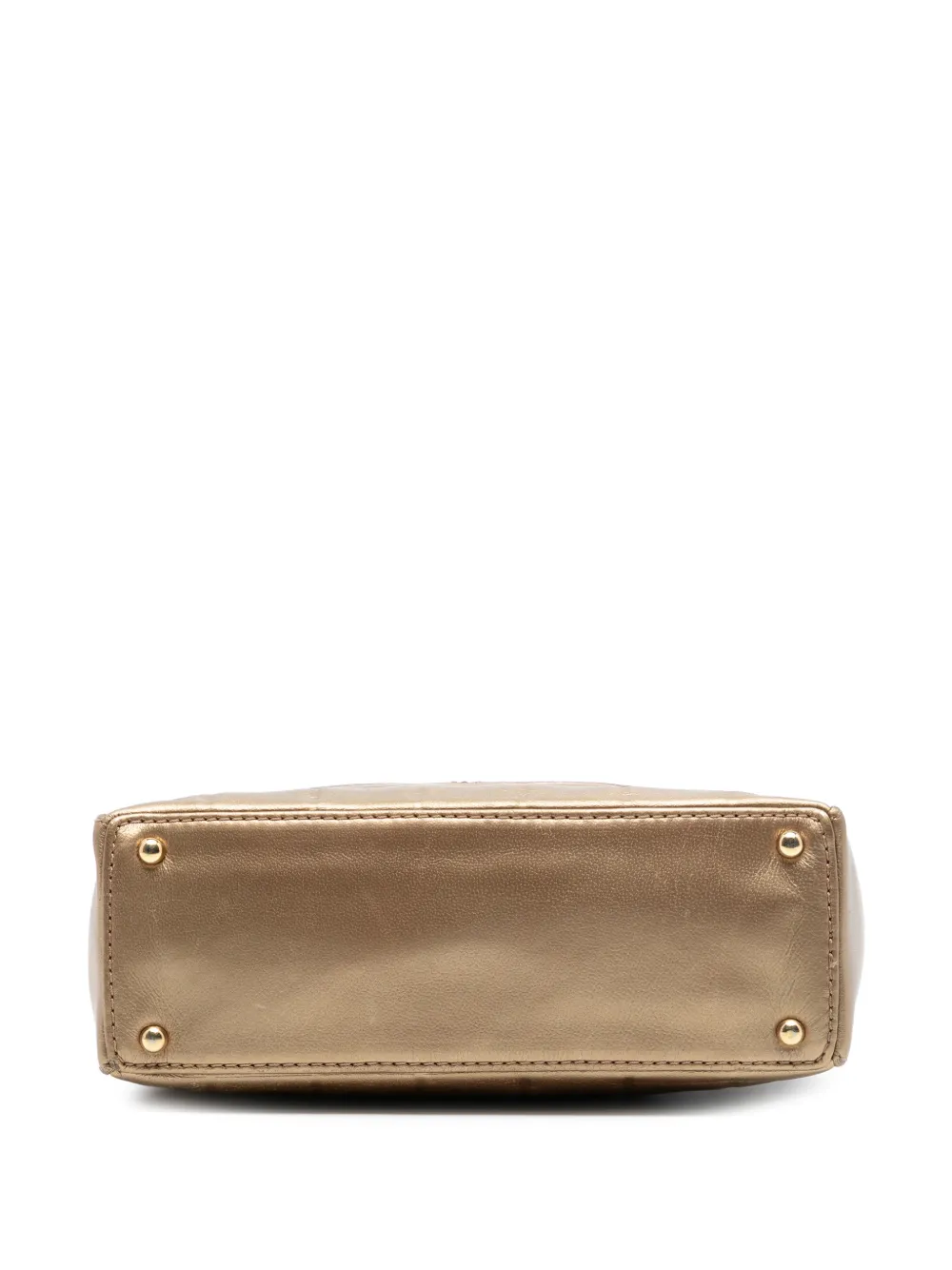 2000-2002 Cc Chocolate Bar Metallic Lambskin Shoulder Bag