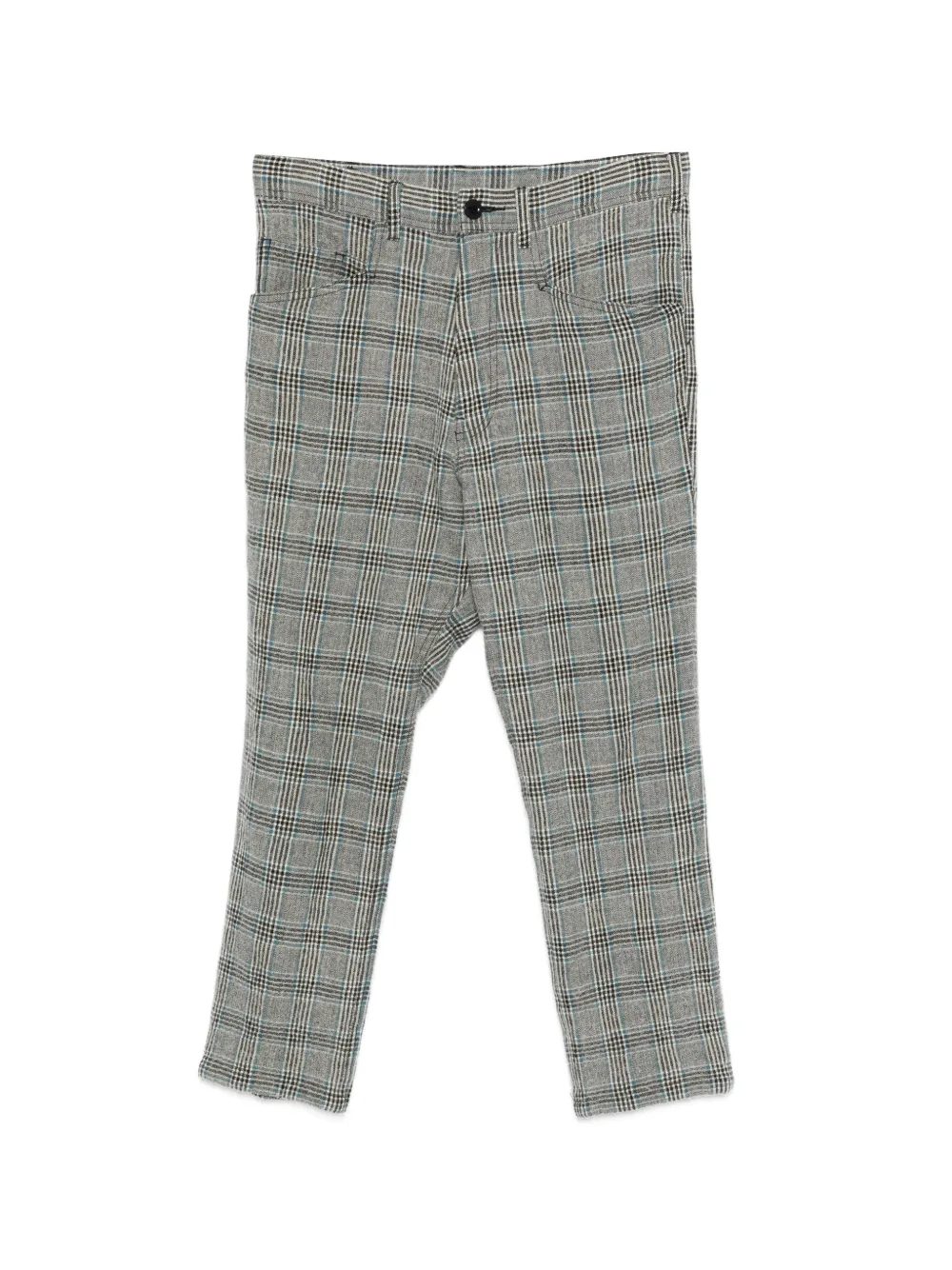 Yohji Yamamoto Pre-Owned tartan trousers - Grigio