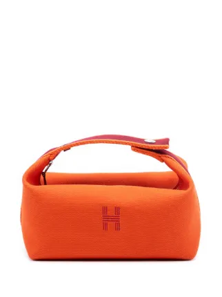 Hermès Pre-Owned 2020-2025 Small Toile Bride A Brac Case Vanity