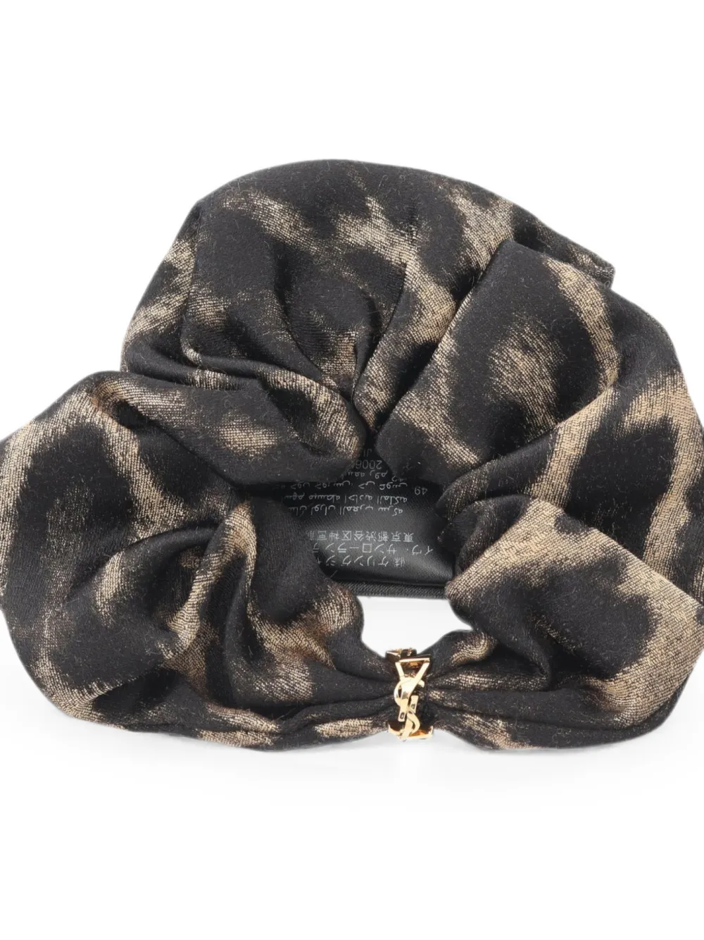Saint Laurent Pre-Owned Cassandra leopard-print scrunchie - Nero