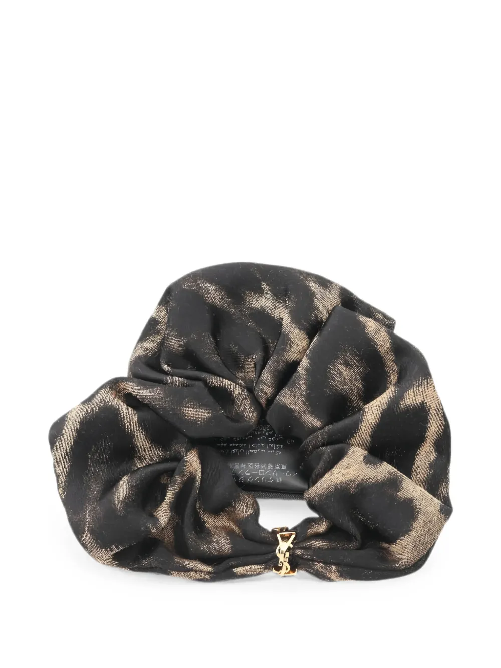 Saint Laurent Pre-Owned 20s Cassandra leopard-print scrunchie - Nero