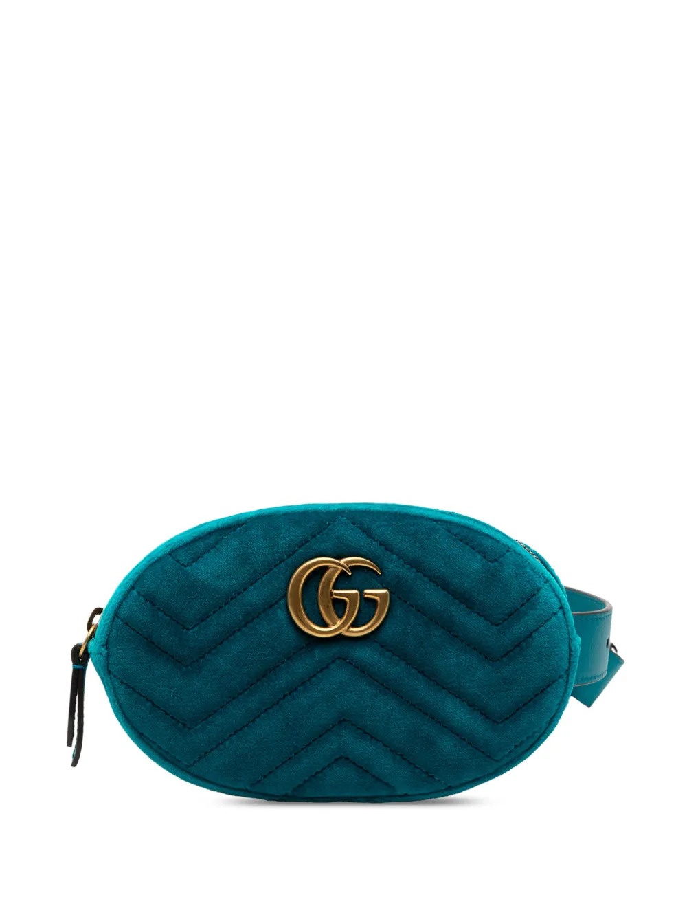 Gucci Pre-Owned Marsupio GG Marmont in velluto matelassé 2016-2025 - Blu