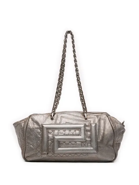 Versace Pre-Owned 2010-2026 Quilted Metallic Leather Chain shoulder bag
