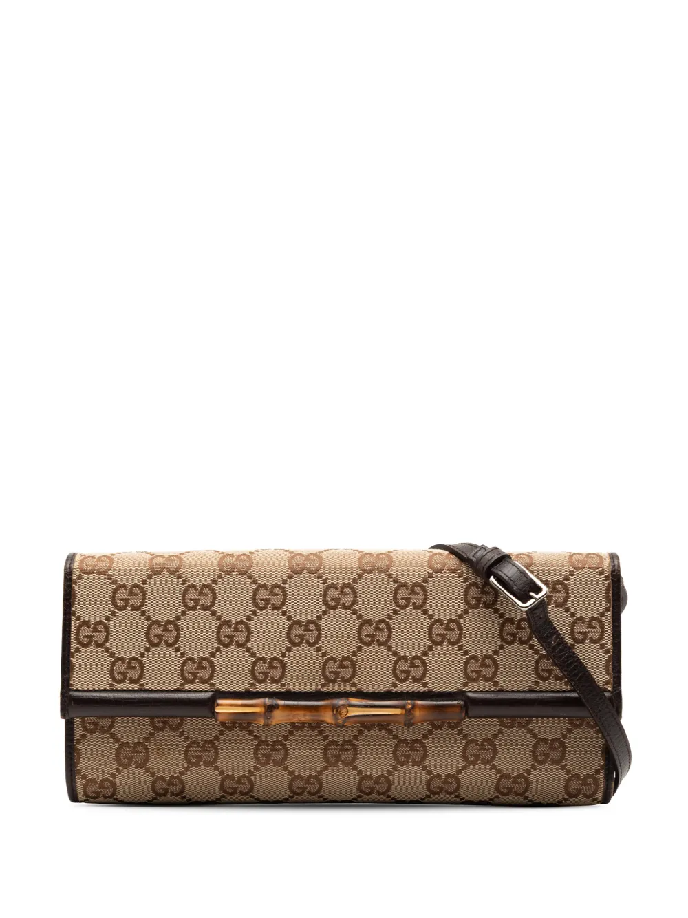 Gucci Pre-Owned 2000-2015 GG Canvas Bamboo Bar crossbody bag - Marrone
