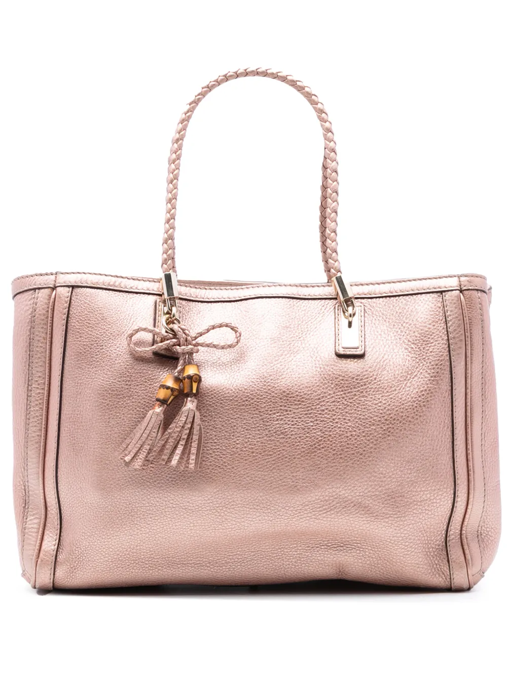 Gucci Pre-Owned 2016-2025 Medium Metallic Leather Bella tote bag - Rosa