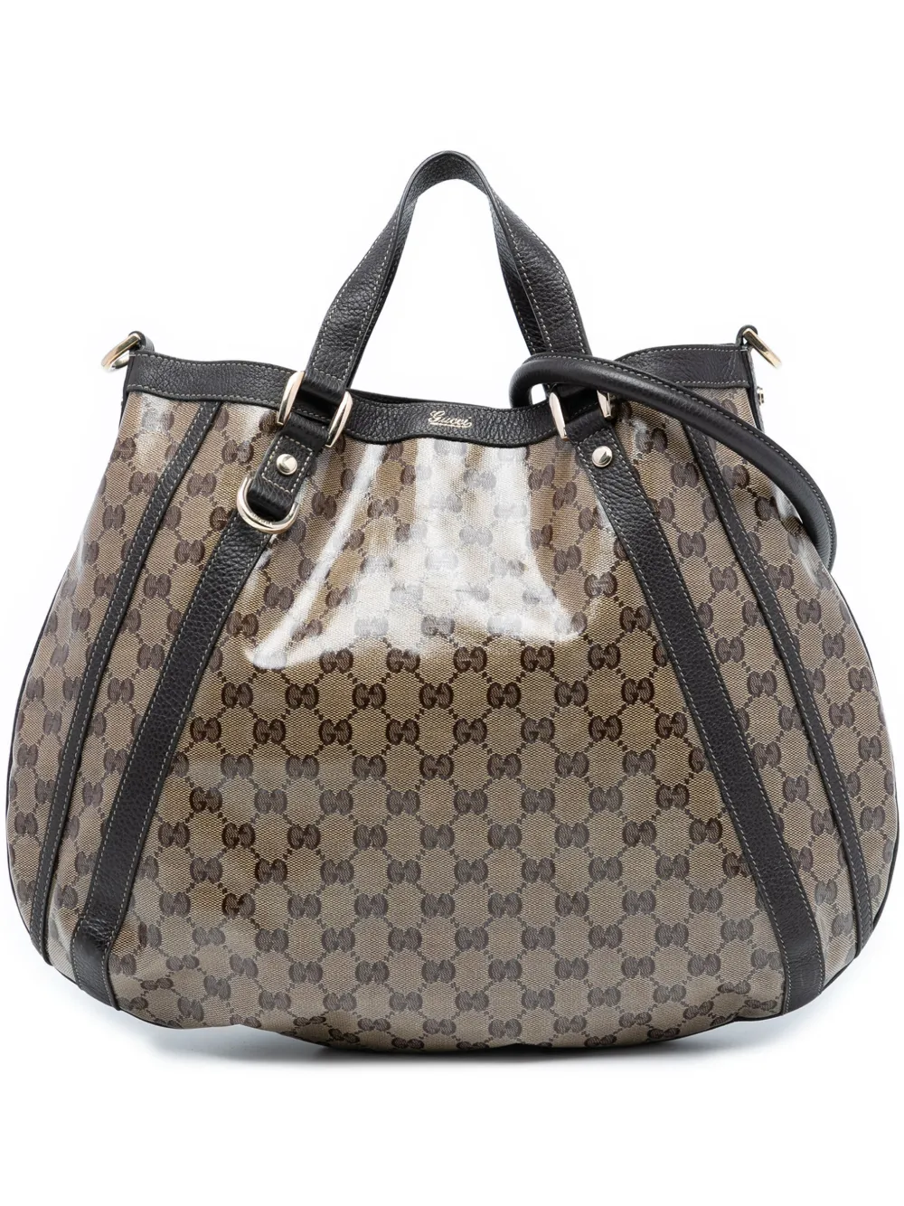 Gucci Pre-Owned 2016-2025 GG Crystal Abbey D Ring Convertible Tote satchel - Marrone