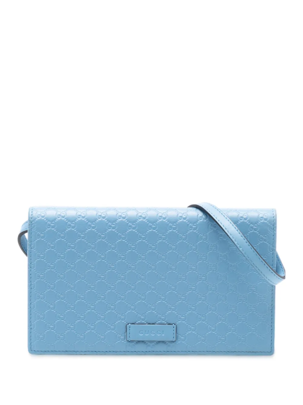 Gucci Pre-Owned 2000-2015 Microguccissima Wallet on Strap crossbody bag - Blu