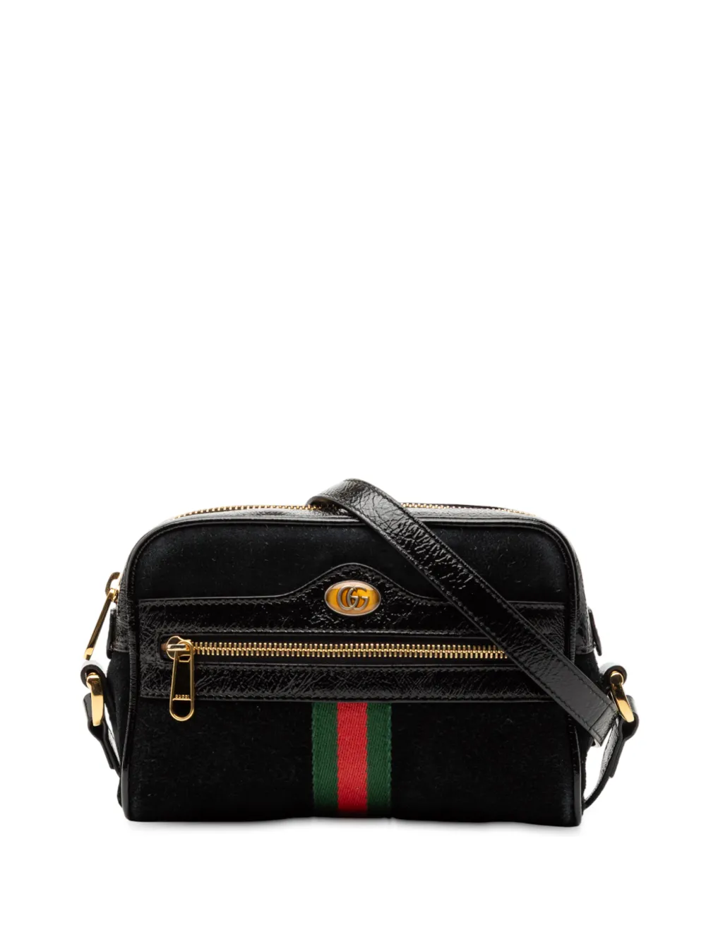 Gucci Pre-Owned 2016-2026 Mini Suede Ophidia crossbody bag - Nero