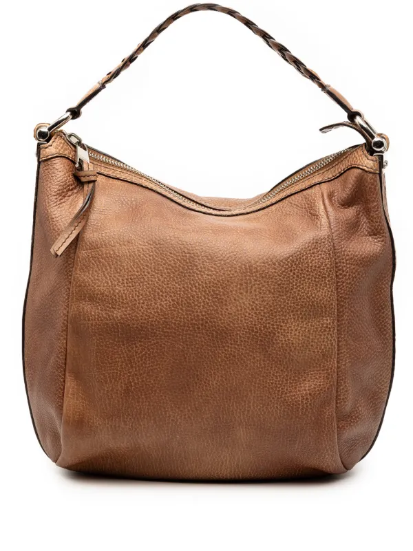 グッチ ハンドバッグ レザー バンブー ブラウン Gucci Pre-Owned 2000-2015 レザー バンブー ショルダーバッグ