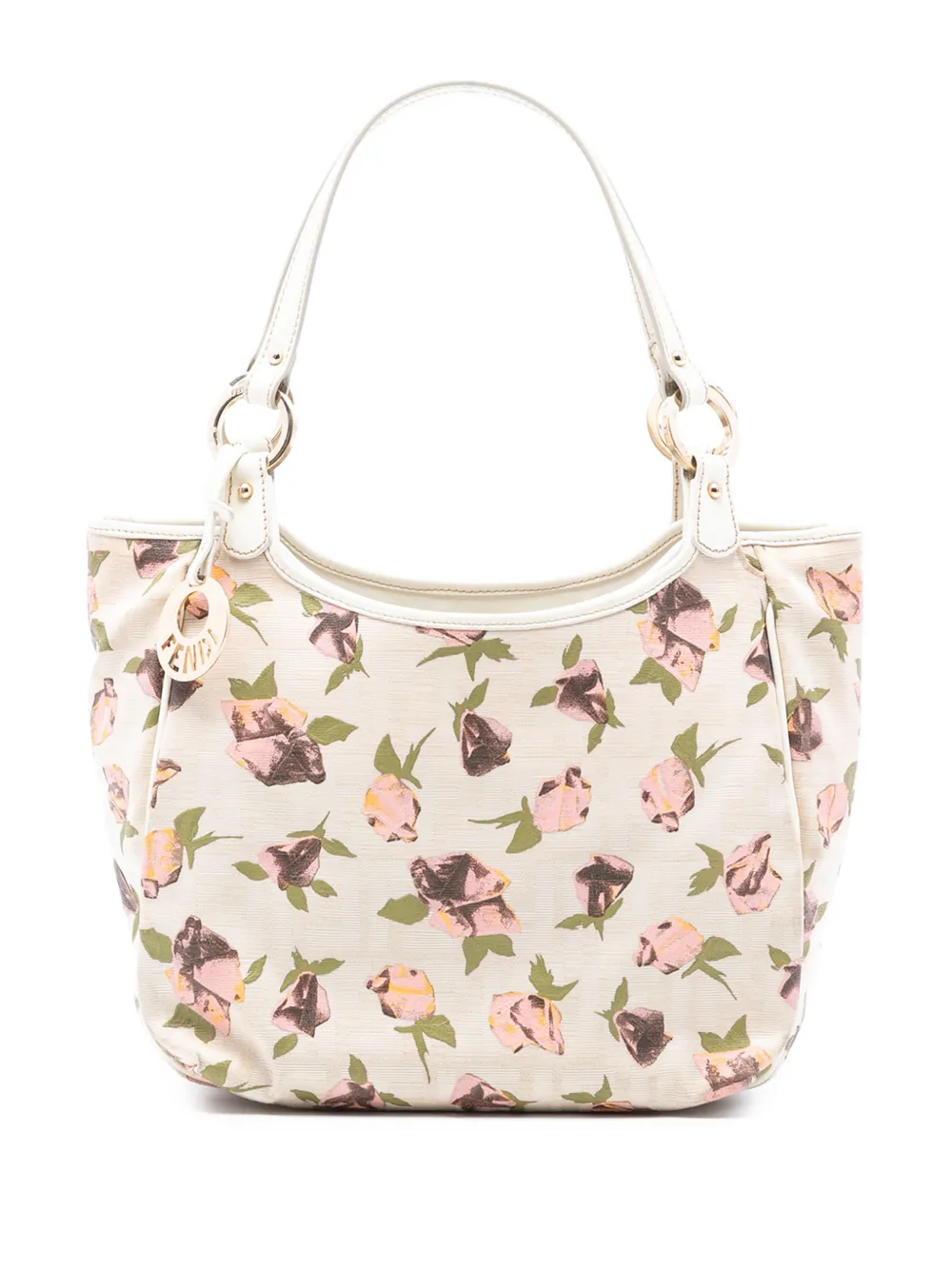 Fendi Pre-Owned 2010-2025 Zucca Canvas Rose Printed Chef handbag - Marrone