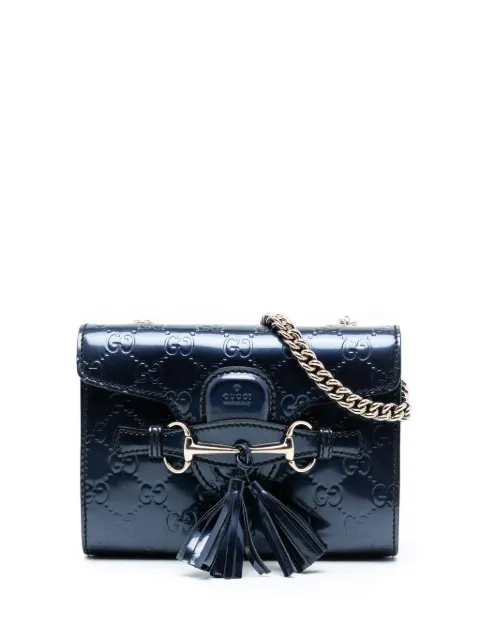 Gucci Pre-Owned 2016-2025 Mini Patent Guccissima Emily crossbody bag