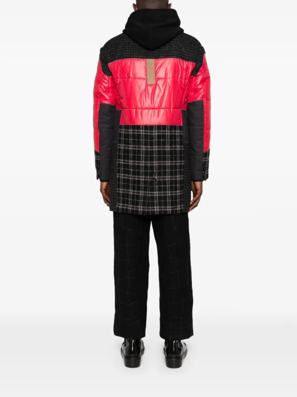 Junya Watanabe MAN Checked Quilted Coat | Black | FARFETCH IL